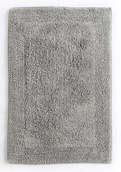 Sashaa World Super Absorbant Cotton Reversible Bath Rectangular Mat Bathroom Rugs Colour Grey