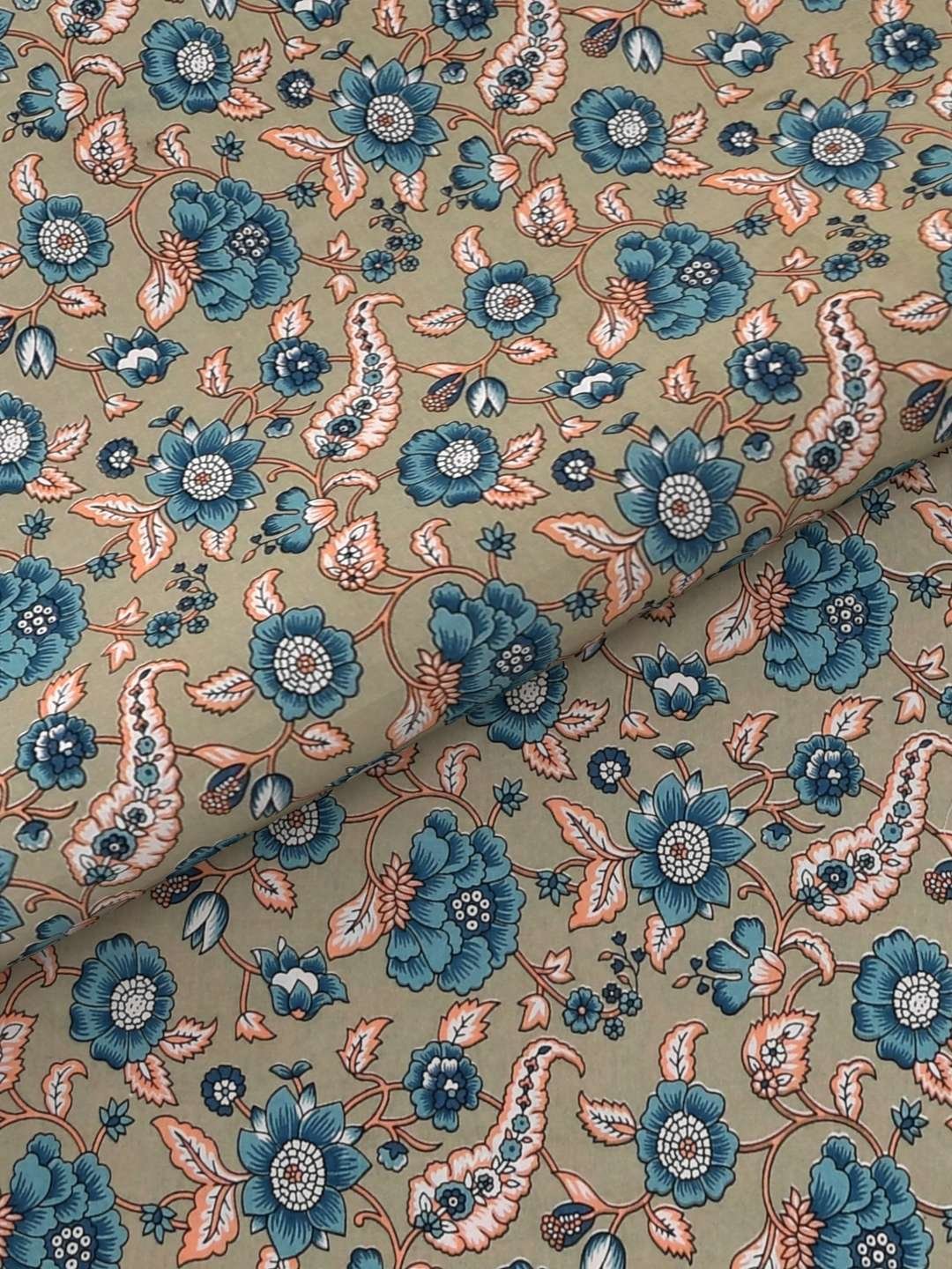 100% Pure Cotton Traditional Printed Bedsheet for Double Bed King Size Bedsheet with 2 Pillow Covers