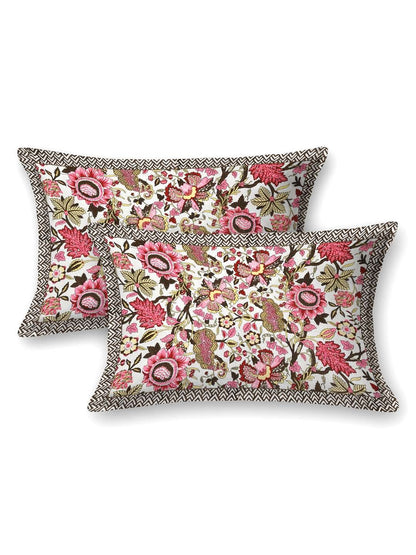 100% Pure Cotton Traditional Printed Bedsheet for Double Bed King Size Bedsheet with 2 Pillow Covers