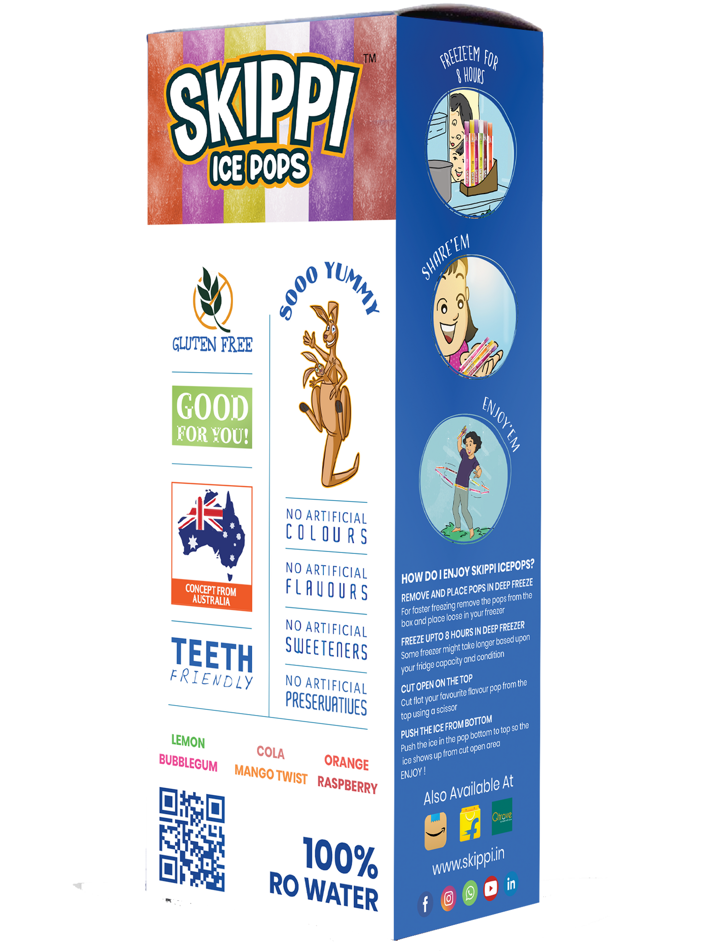 Magic Pin Exclusive All Flavor Box of Skippi Natural Ice Pops, Pack of 12 Ice Pops