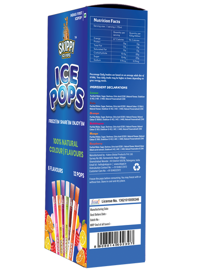 Magic Pin Exclusive All Flavor Box of Skippi Natural Ice Pops, Pack of 12 Ice Pops