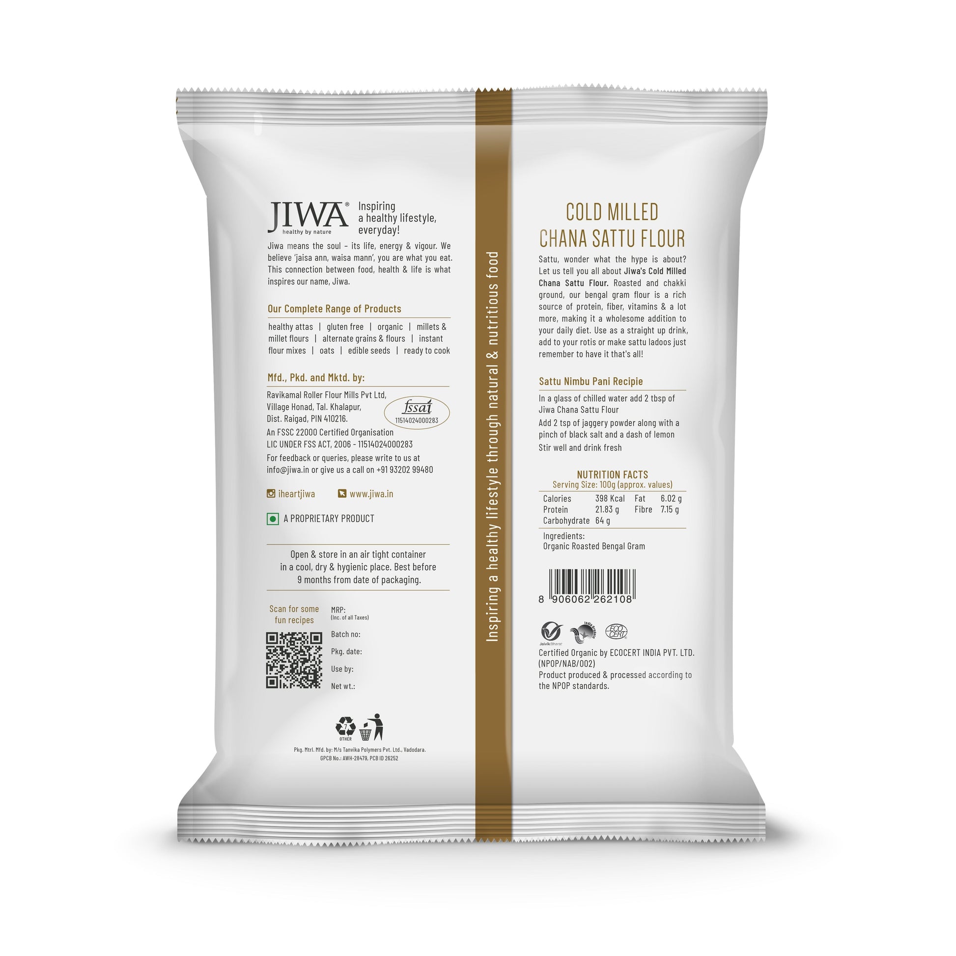 Cold Pressed Chana Sattu Flour