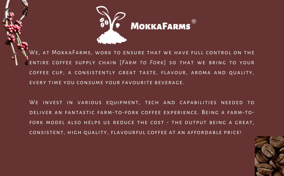 MokkaFarms South Indian Filter Signature Coffee  | 60% Arabica - 40% Robusta Blend | 0% Chicory | Rich, Flavourful & Aromatic |