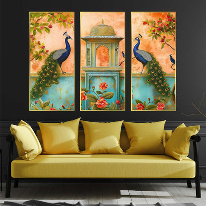 Set of Two Wall Paintings for Wall Dacoration Golden Framed Wall Paintings for Living Room & Bedroom Wall Art for Home Decoration & Office Wall Décor (14×11 inch CH-GD2-22)