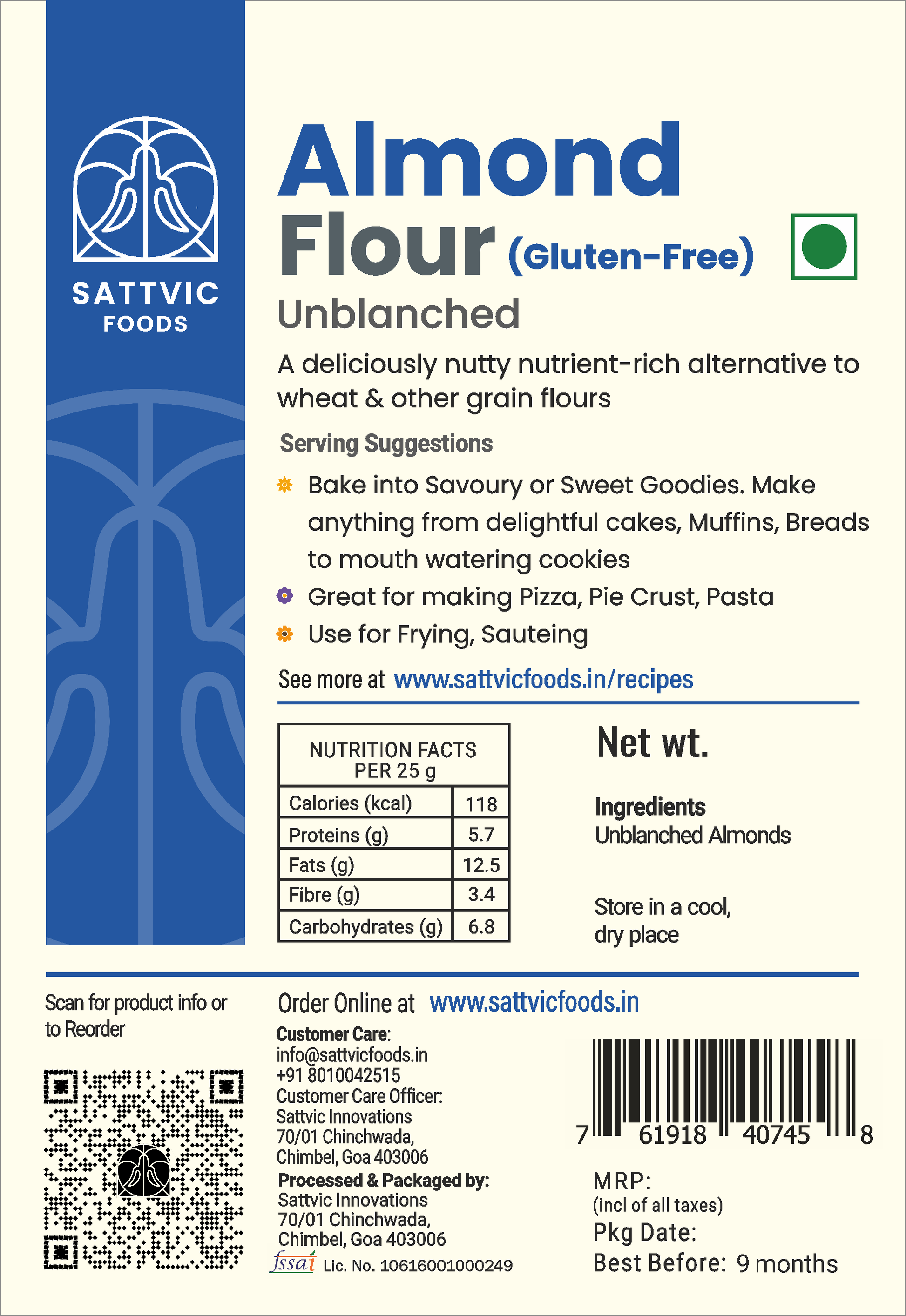 Unblanched Almond Flour