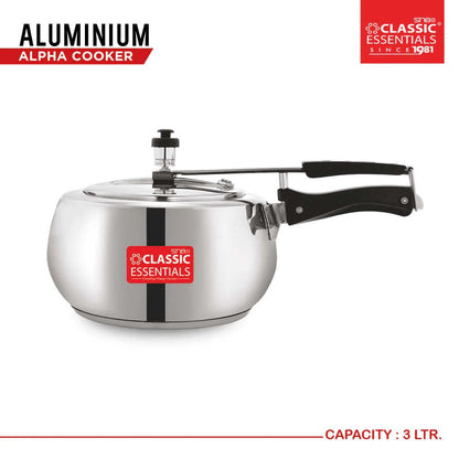 Classic Essentials Alpha Concave Aluminium Inner Lid Induction Pressure Cooker 3L