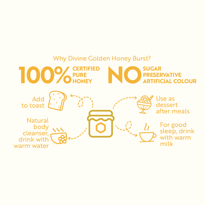 Pure Golden Honey - Natural Remedy For Cold & Cough (350 gm)
