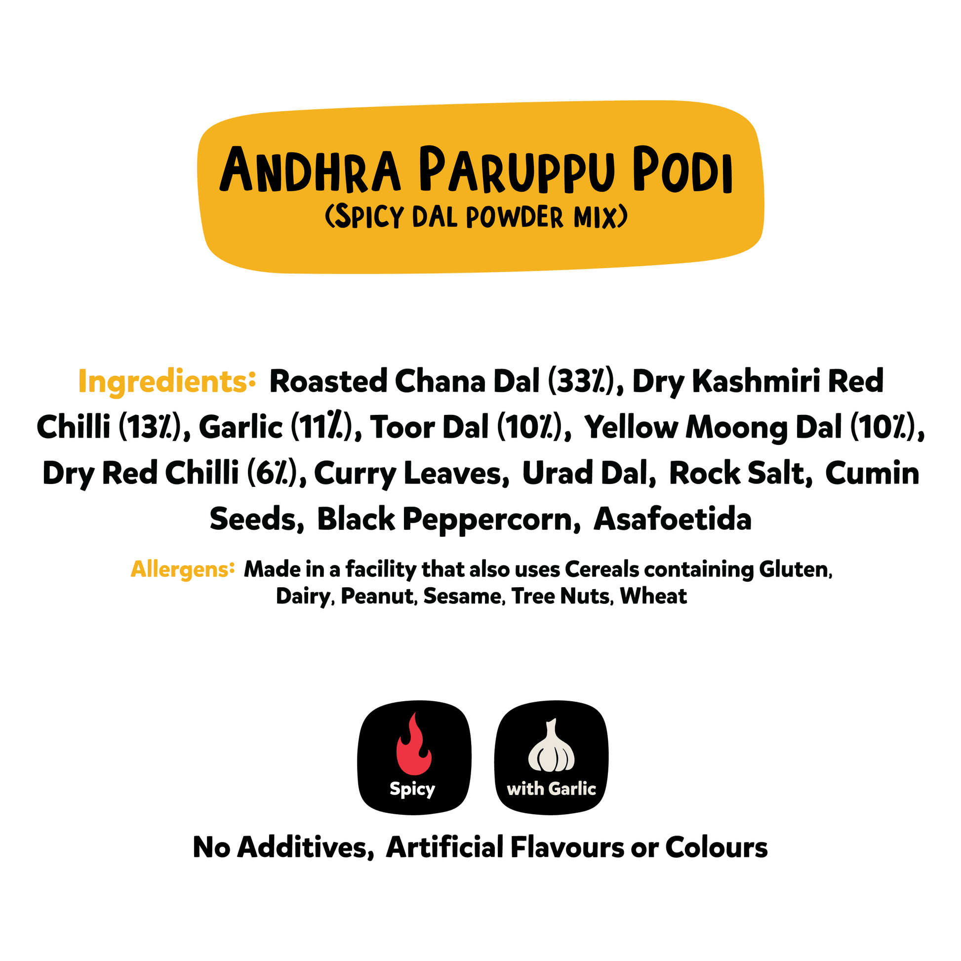 Andhra Paruppu Podi (with Garlic) | Spicy Dal Mix for Rice