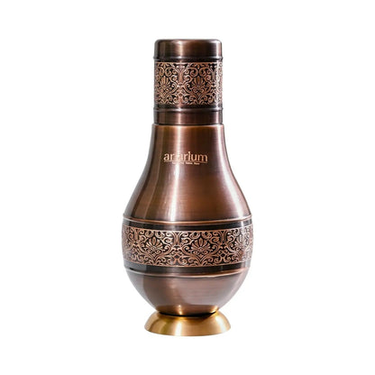 Artarium Antique Etching Pear Copper Water Jar - 870 ML