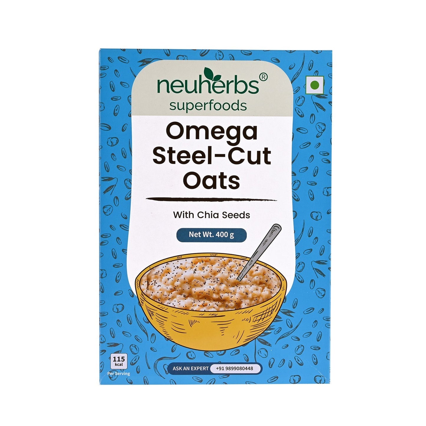 Omega steel cut Oats with Omega-3 and beta-glucans for Heart ,Blood Sugar & Weight Management