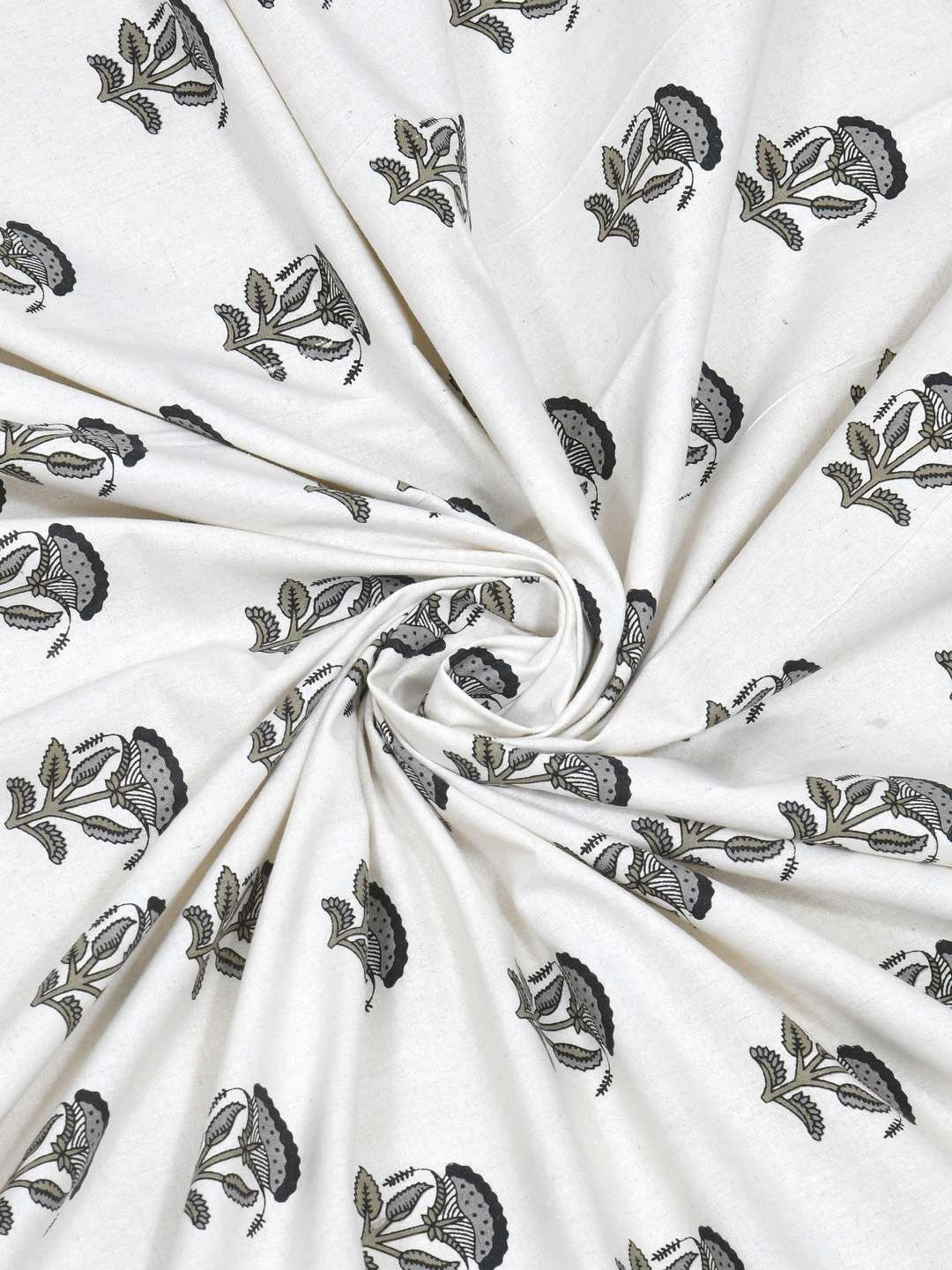 100% Pure Cotton Traditional Printed Bedsheet for Double Bed King Size Bedsheet with 2 Pillow Covers