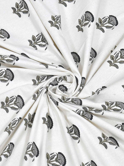 100% Pure Cotton Traditional Printed Bedsheet for Double Bed King Size Bedsheet with 2 Pillow Covers