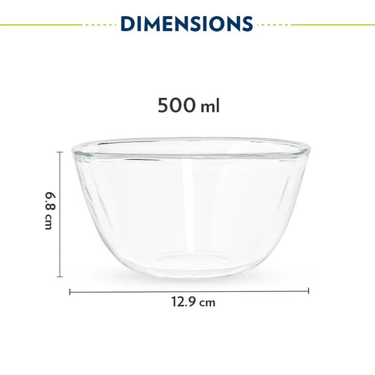 Borosil Square Mixing Serving Bowl 500ml