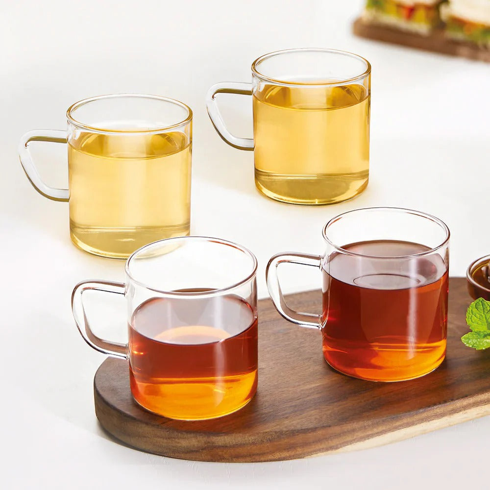 Borosil Prime Tea Set 1L Teapot + 190ml×6 Cups