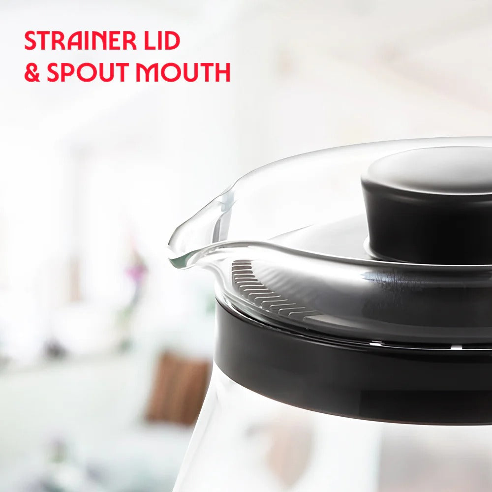 Borosil Prime Tea Set 1L Teapot + 190ml×4 Cups