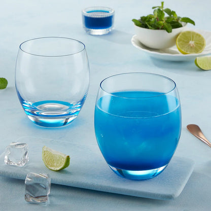 Borosil Bliss Glass Tumbler Set Yellow Set (400ml×2)