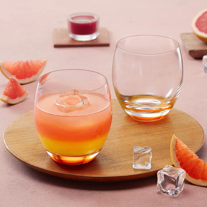 Borosil Bliss Glass Tumbler Set Yellow Set (400ml×2)