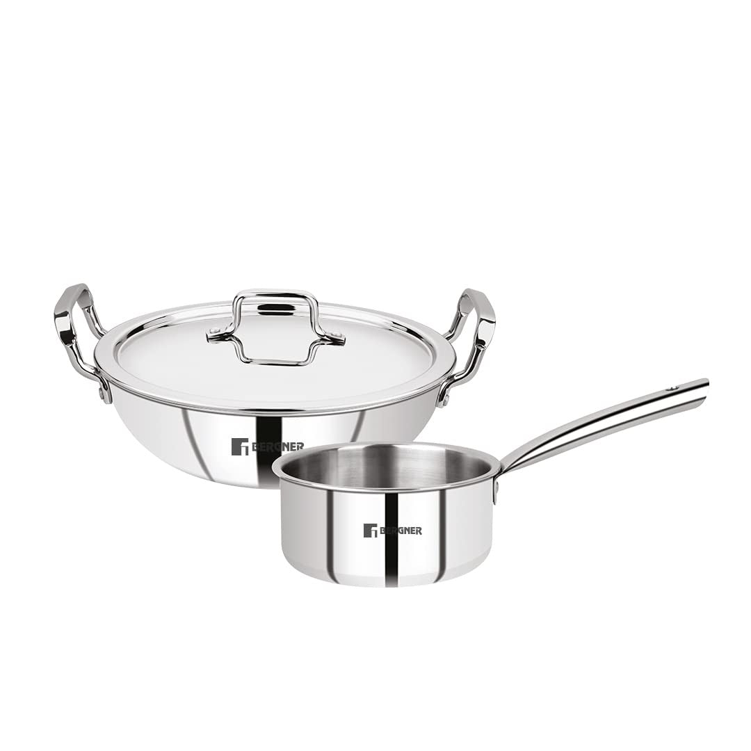 Bergner Tripro Tri-Ply Stainless Steel 5 Pcs Cookware Set (BGIN-1397)