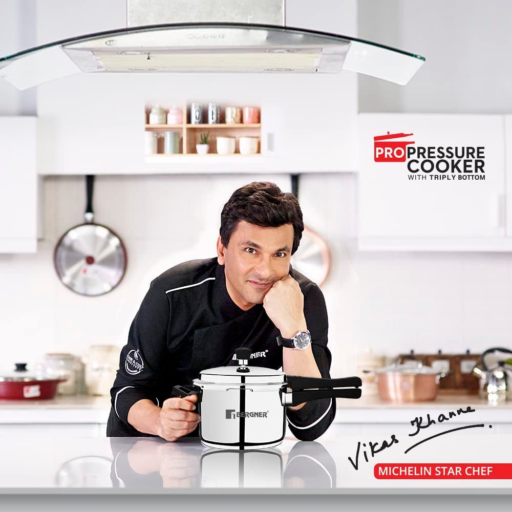 Bergner Sorento Stainless Steel Inner Lid Pressure Cooker 5L (BGIN-1852)