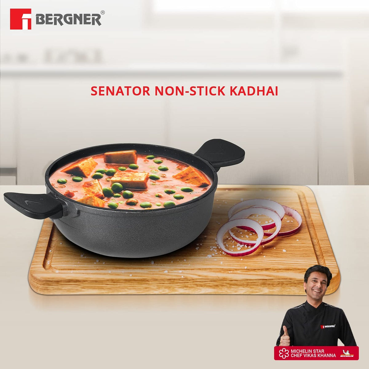 Bergner Senator Die-Cast Non-Stick 20cm 2.5L Kadai (BGIN-2570)