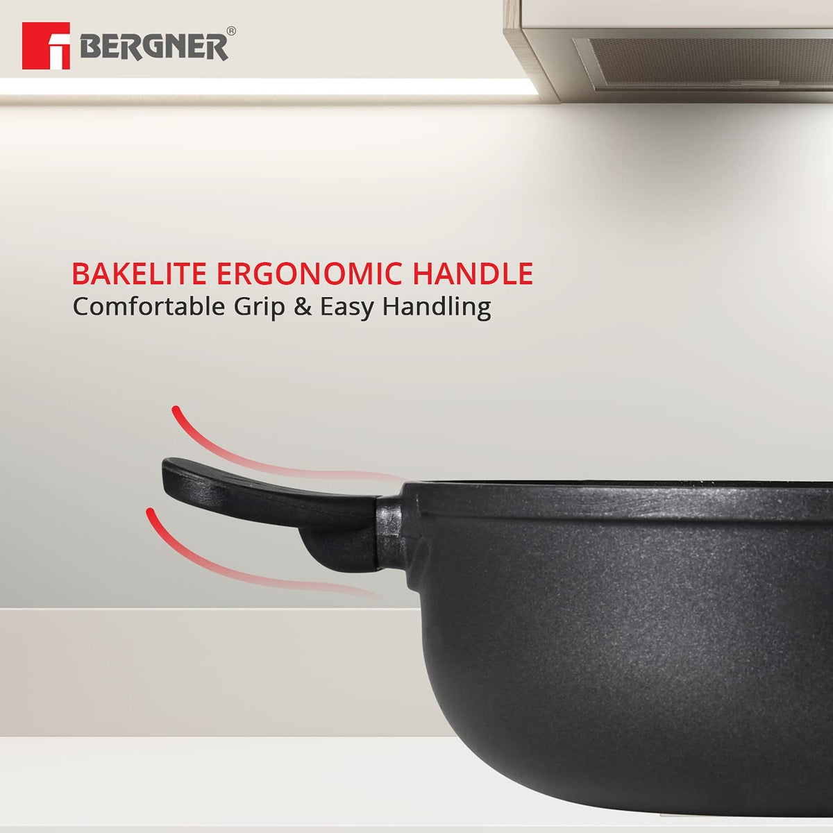 Bergner Senator Die-Cast Non-Stick 20cm 2.5L Kadai (BGIN-2570)