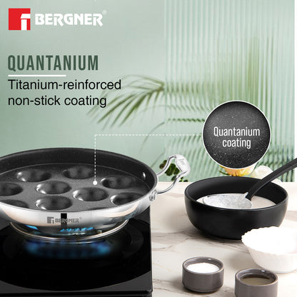 Bergner Argent Samsara Tri-Ply 11 Pits Paniyarakkal Induction Bottom (BGIN-6572)