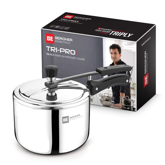 Bergner Tripro Tri-Ply 3 Litre Inner Lid Pressure Cooker (BGIN-6618)