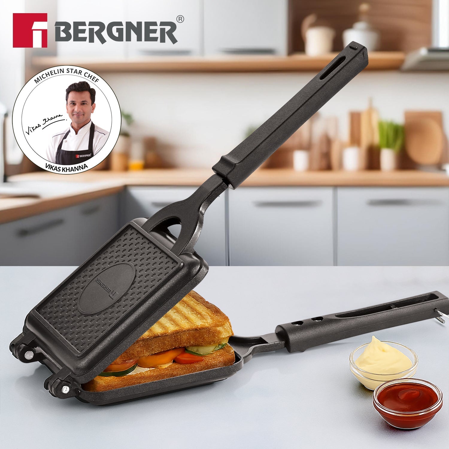 Bergner Senator Non-Stick Grill Toaster (BGIN-6724)