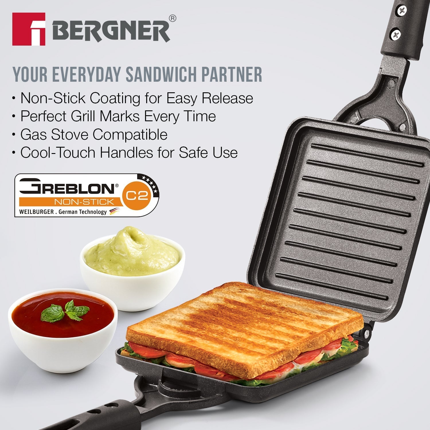 Bergner Senator Non-Stick Grill Toaster (BGIN-6724)