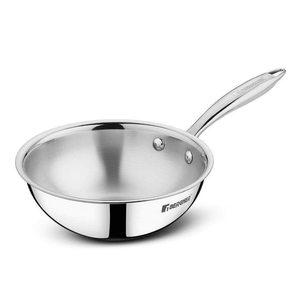 Bergner Argent Mini Cookware Wok 18cm Stainless Steel (BGIN-6913)