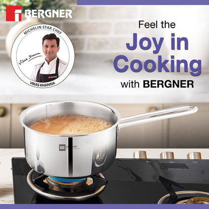 Bergner BE Essentials Tri-Ply 18cm 2L Tea Pan Induction Bottom (BGIN-7319)