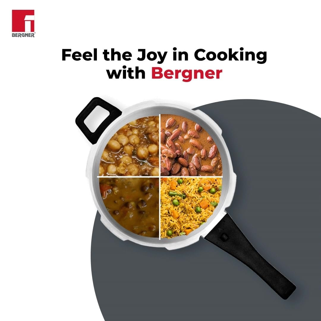 Bergner Trimax Tri-Ply 3 Litre Outer Lid Pressure Cooker (BGIN-7861)