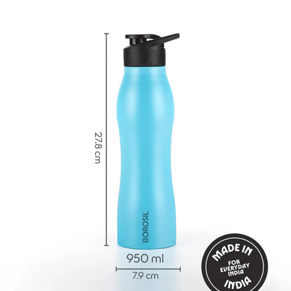 Borosil GripGo Purple Water Bottle 950ml