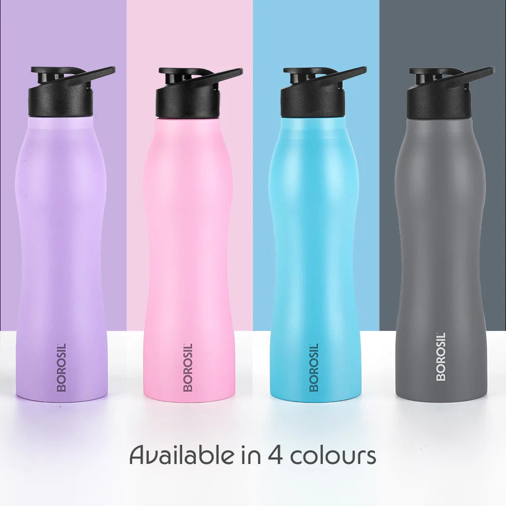 Borosil GripGo Purple Water Bottle 950ml