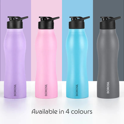 Borosil GripGo Purple Water Bottle 950ml