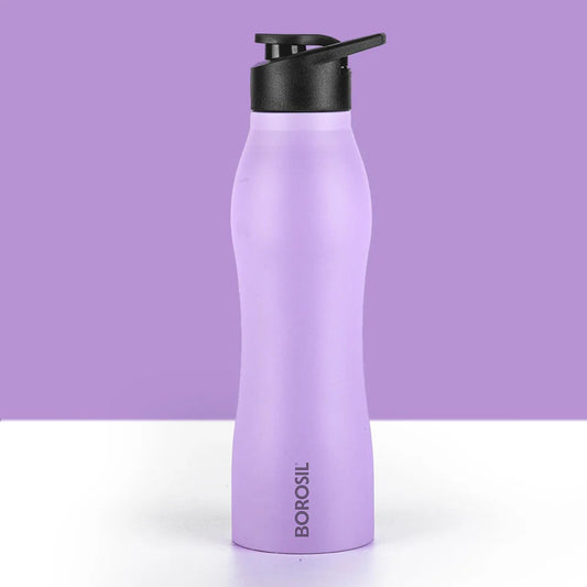 Borosil GripGo Purple Water Bottle 950ml