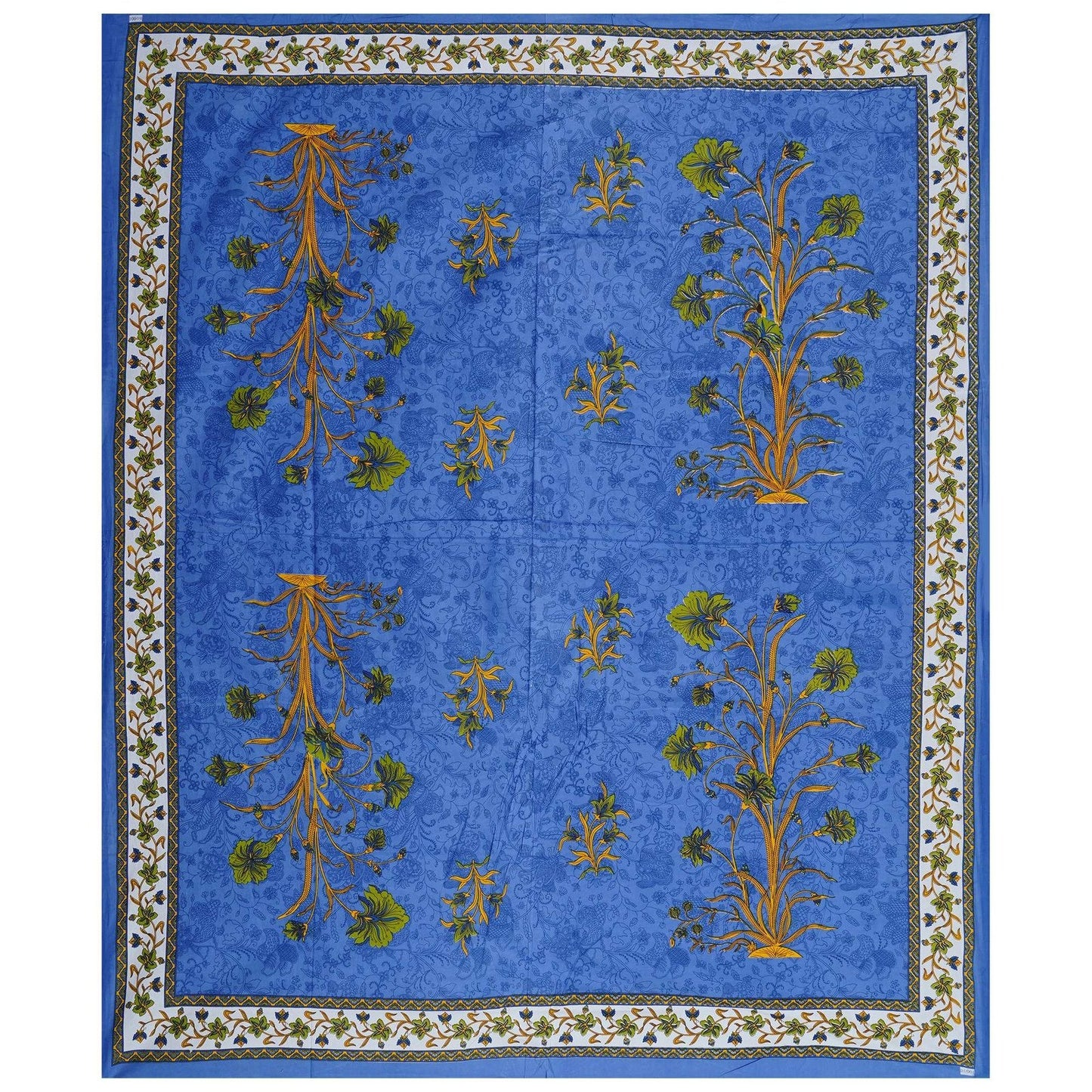 100% Pure Cotton Traditional Printed Bedsheet for Double Bed King Size Bedsheet with 2 Pillow Covers