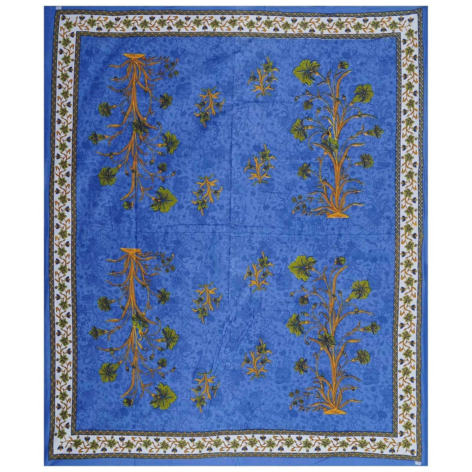 100% Pure Cotton Traditional Printed Bedsheet for Double Bed King Size Bedsheet with 2 Pillow Covers