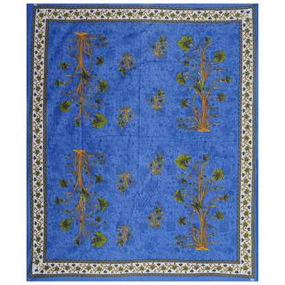 100% Pure Cotton Traditional Printed Bedsheet for Double Bed King Size Bedsheet with 2 Pillow Covers