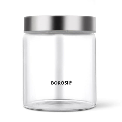 Borosil Endura Screwtop Jar Grey Lid 600ml