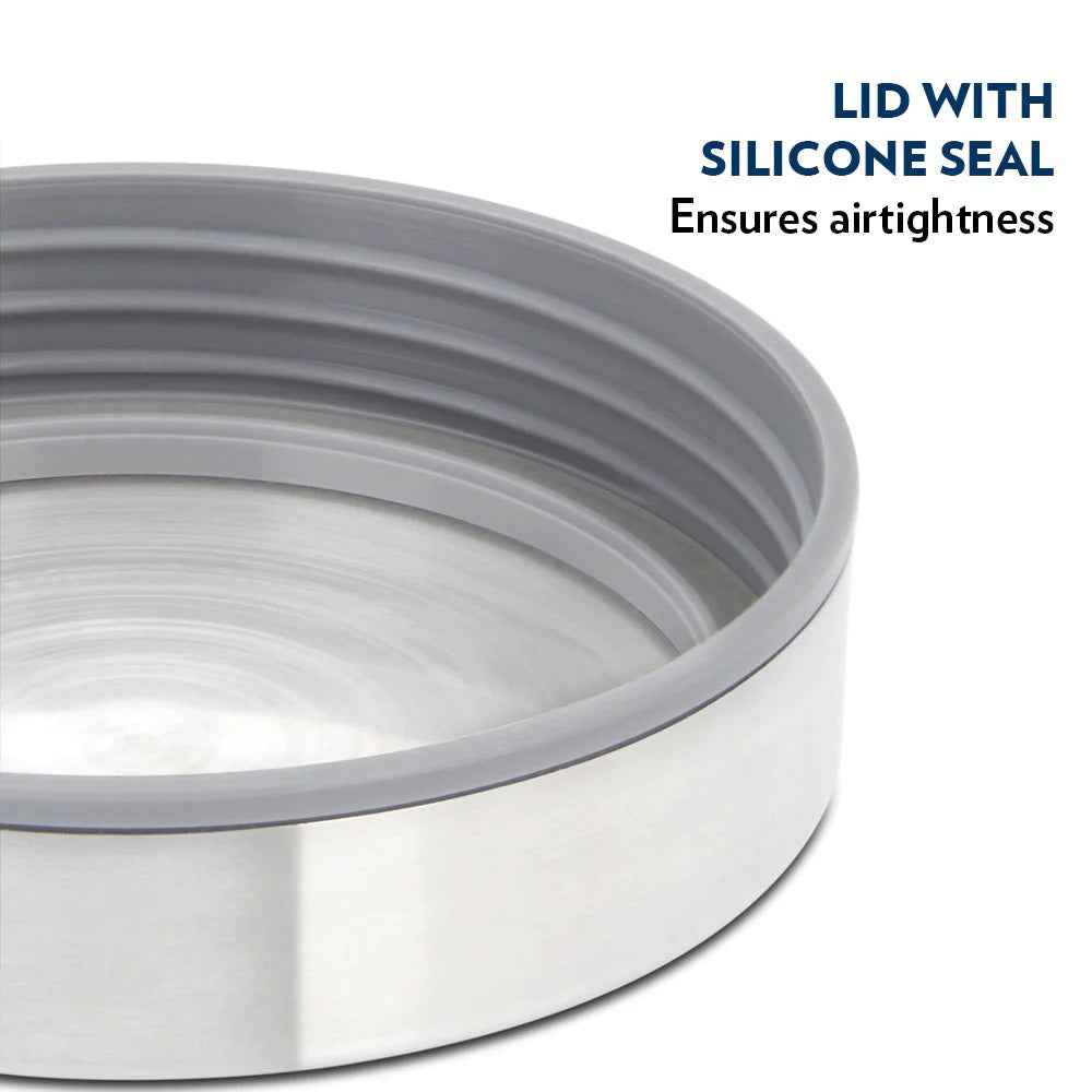 Borosil Endura Screwtop Jar Grey Lid 600ml