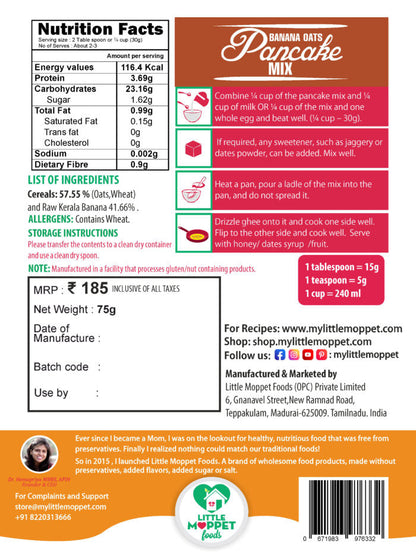 Banana Oats Pancake Mix Trial Pack [75G]