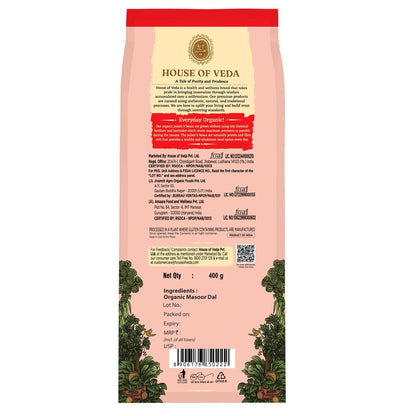Organic Masoor Dal 500g