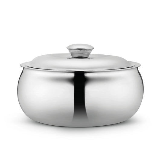 Classic Essentials Belly Stainless Steel Tripot Hot-Pot Thermoware Casserole 1500ml