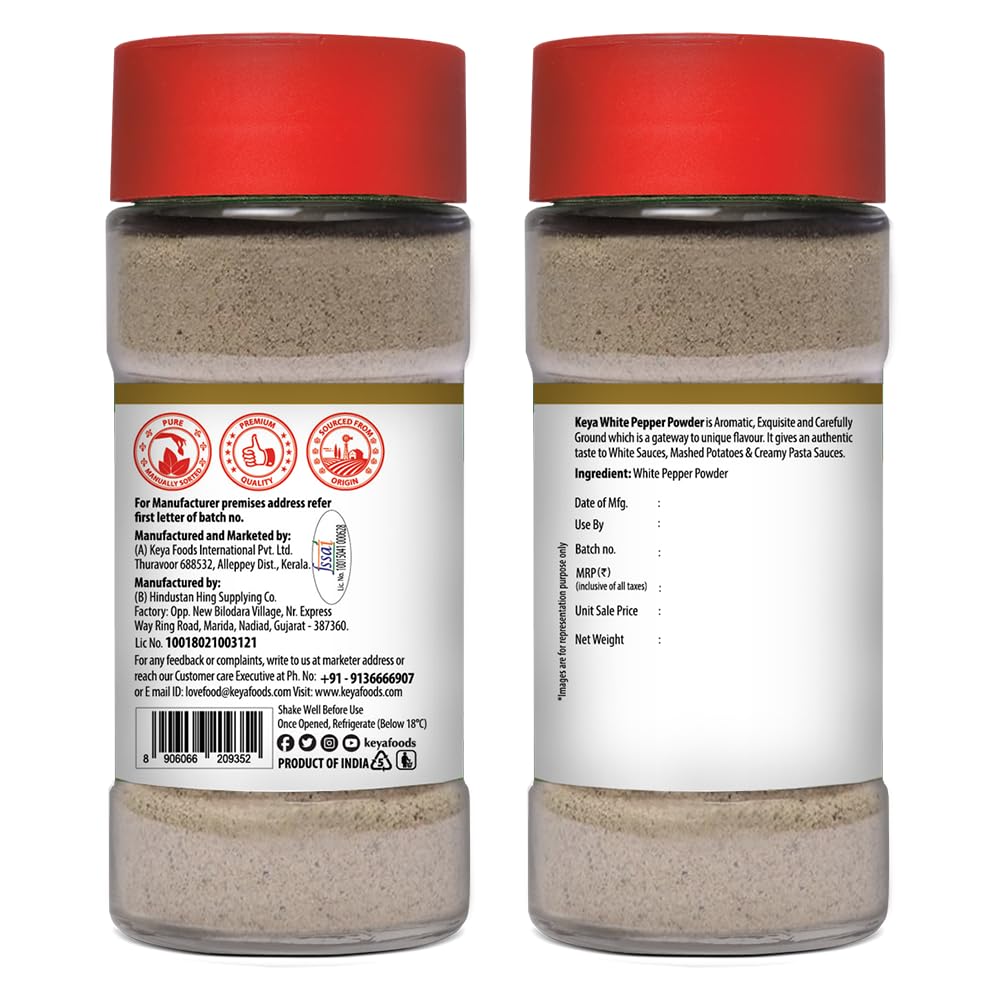 Keya White Pepper Powder 60g