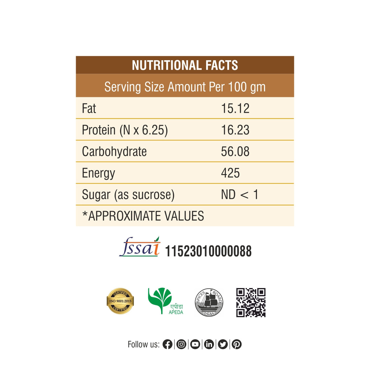 Bhuna Jeera / Roasted Cumin - PET JAR 500g (Net 450g)