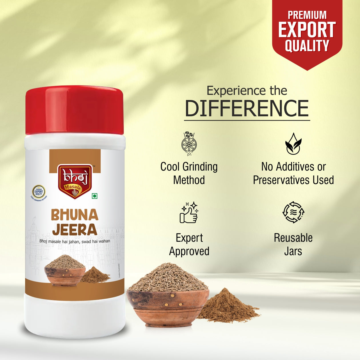 Bhuna Jeera / Roasted Cumin - PET JAR 500g (Net 450g)