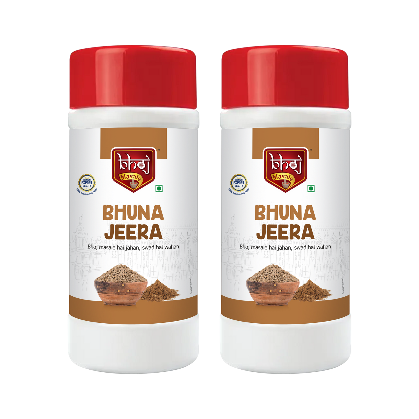 Bhuna Jeera | Roasted Cummin | 1kg (Pack of 2 x 450gm net) Pet Jar