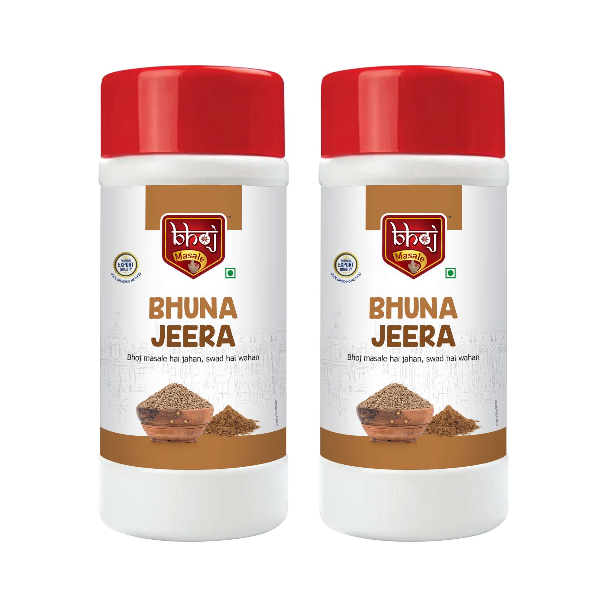 Bhuna Jeera | Roasted Cummin | 1kg (Pack of 2 x 450gm net) Pet Jar