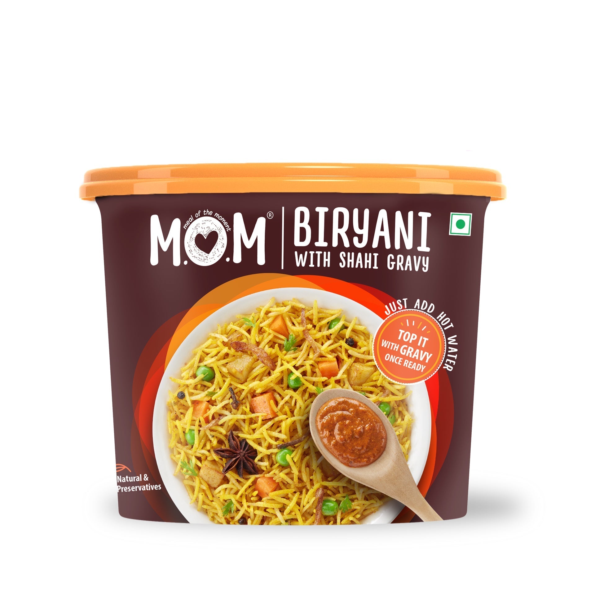 Veg Biryani with Shahi Gravy, 140g - Ready to Eat | Instant Food | No Added Preservatives